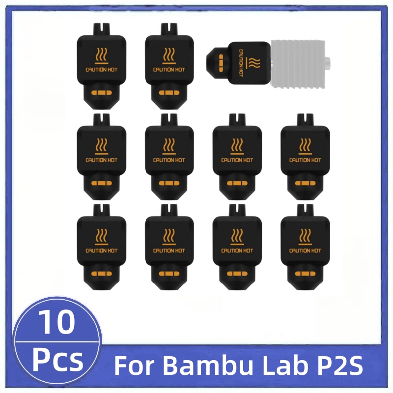 3D Printing Bambu Lab - 10 قطع من أغطية السيليكون السوداء