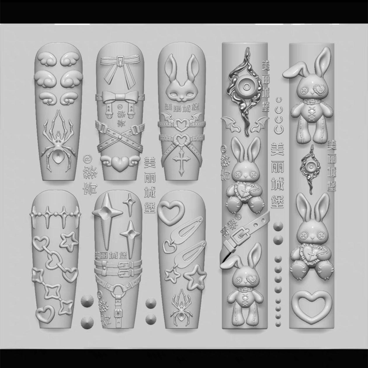 3D Printing Template - 1 قطعة أرنب فاسق الدب العنكبوت