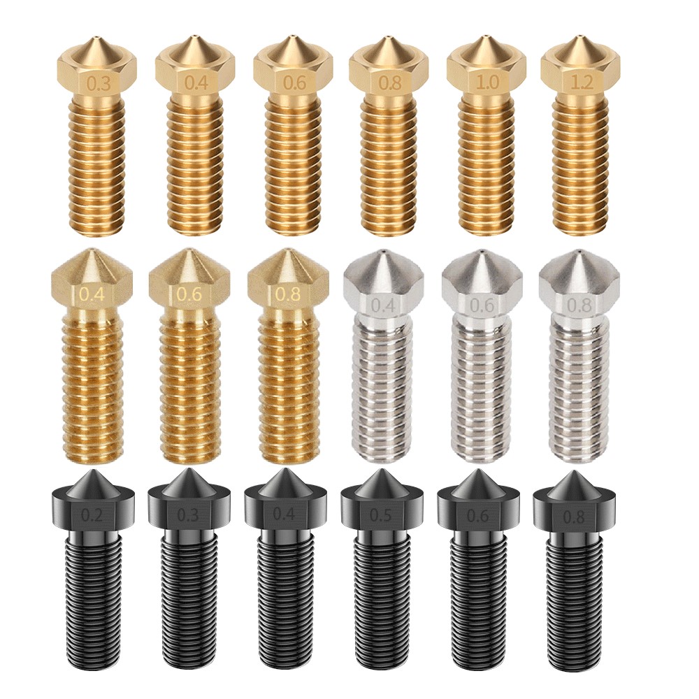 3D Printer Nozzle Brass - عالية الجودة 2 قطعة فوهة بركان