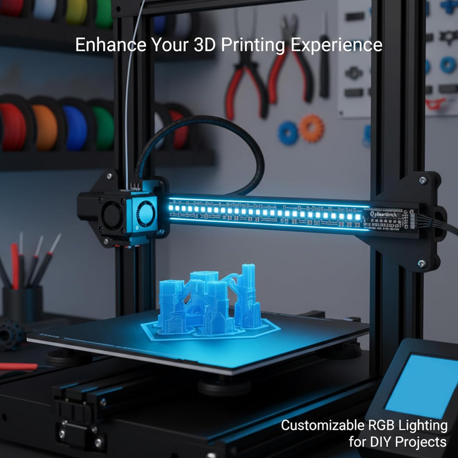 لوحة إضاءة LED RGB من نوع WS28 - مراجعة 3D Printing Bambu Lab وسعره