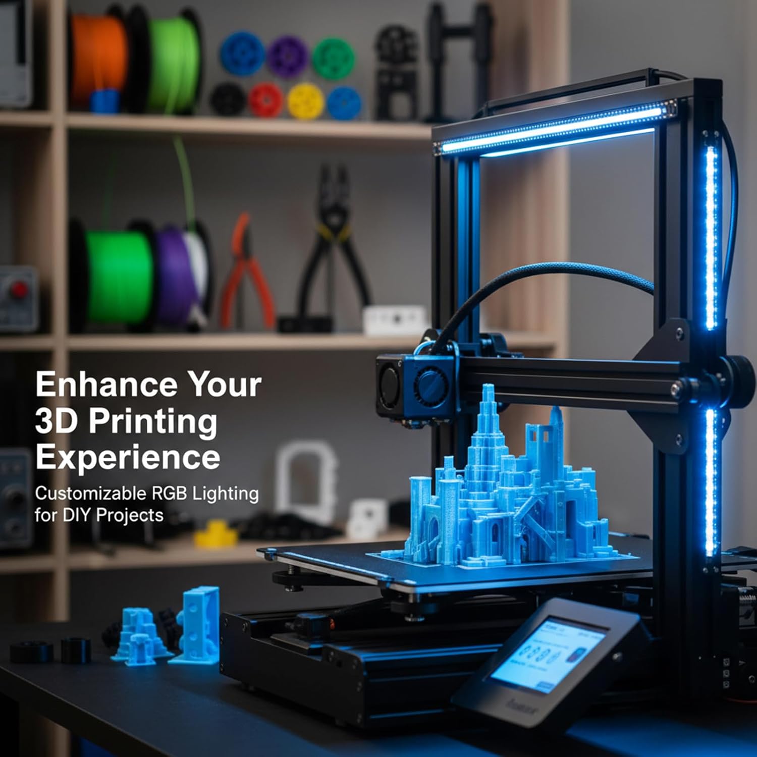 لوحة إضاءة LED RGB من نوع WS28 - مراجعة 3D Printing Bambu Lab وسعره