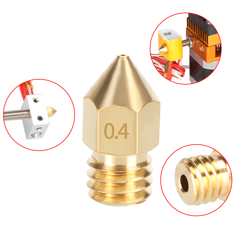 MK8 فوهة نحاسية 0.2/0.3/0.35/0 - مراجعة 3D Printer Nozzle Brass وسعره