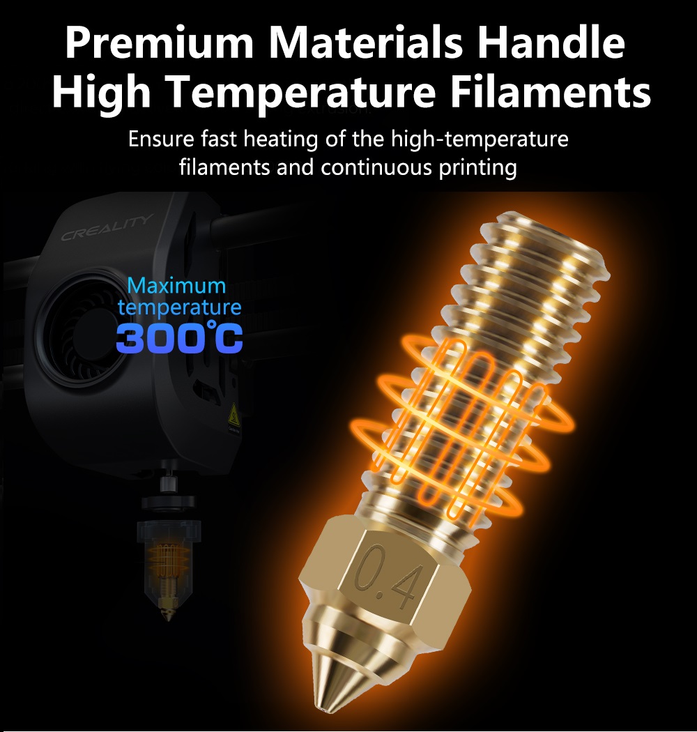 فوهة لـ Creality K1 Max Ender  - مراجعة 3D Printer Nozzle Brass وسعره