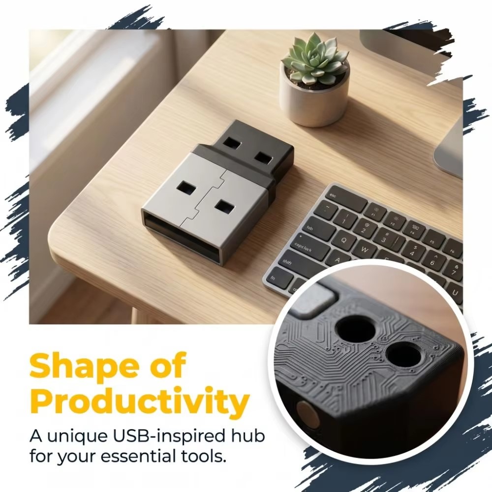 حامل ملاحظات لاصقة بتصميم USB  - مراجعة 3D Printing Template وسعره