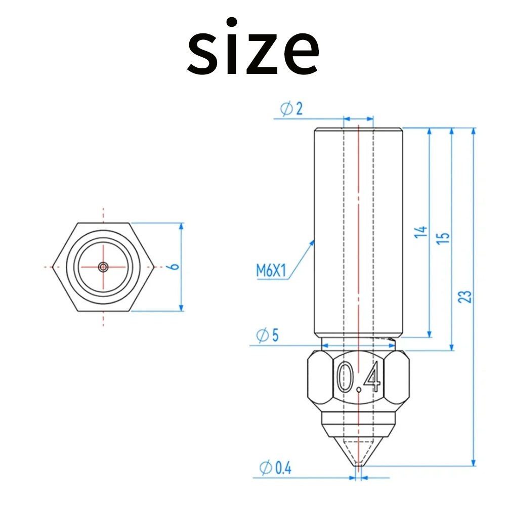 فوهات مطلية بالنحاس مقلم إبداع - مراجعة 3D Printer Nozzle Brass وسعره