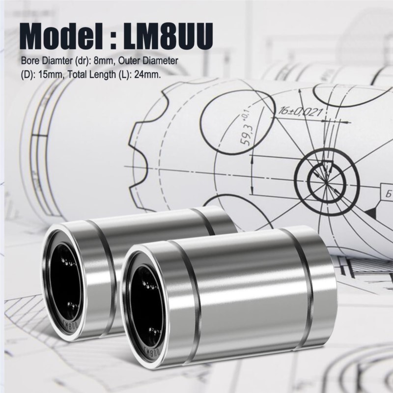 4/10 قطعة LM8UU LM10UU LM16UU  - مراجعة 3D Printing Guide وسعره